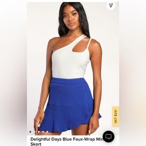 Faux Wrap Mini Skort NWT